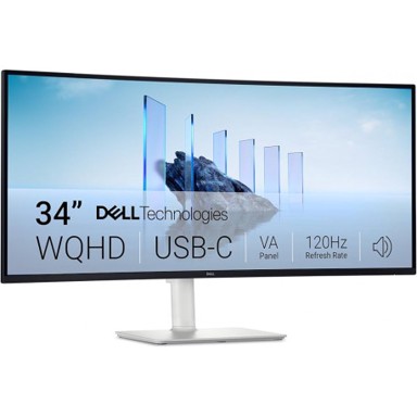DELL Monitor S3425DW Curved, 34", VA, UWQHD, 120 Hz, USB-C, zvučnici 2×5 W